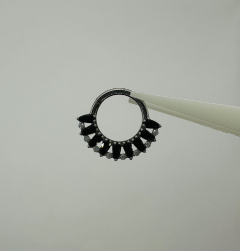 Кольцо-кликер Комета Black 1.2 мм (16 G)